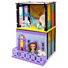 Кукольный домик для девочек с мебелью набор 2в1 HAPPY COTTAGE 180 деталей, 60х36х7 см Play Smart