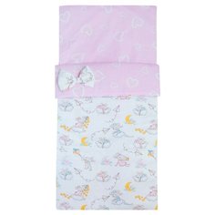 Конверт-мешок Amarobaby Magic Sleep Мышата в облаках 100 см белый/розовый