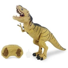 Радиоуправляемый робот динозавр Тираннозавр REX, Dinosaurs Island Toys RS61-100 Тирекс, глаза светятся, ходит, рычит, пускает пар из пасти, подвижная голова, пасть, хвост, на пульте управления, 47х27х10 см