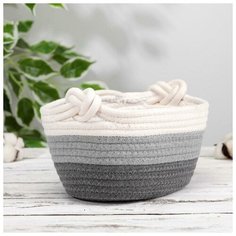 Корзина для хранения плетеная "Вега" 32х21х12, цвет синий 5075251 Доляна