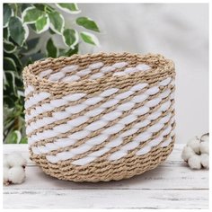 Корзина для хранения плетеная "Элли" 20х20х15 см 5075252 Доляна