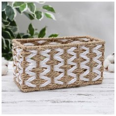 Корзина для хранения плетеная "Айка" прямоугольная, 19х11х10 см 5075260 Доляна