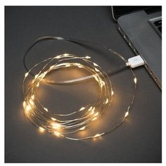 Гирлянда NEON-NIGHT Роса, 100 LED, 1000 см, 100 ламп, теплый белый/прозрачный провод