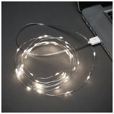 Гирлянда NEON-NIGHT Роса, 100 LED, 1000 см, 100 ламп, белый/прозрачный провод