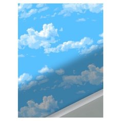 Простынь на резинке Сказка "Сlouds" натяжная 90х200 см 1,5-спальная