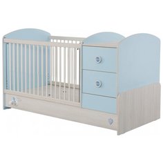 Кроватка Cilek Baby Boy 20.43.1016.00 (трансформер) голубой/серый