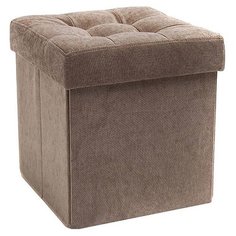 Пуфик с ящиком для хранения DreamBag Складной велюр бежевый