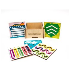 WoodlandToys Линейки-трафареты Солнечная полянка
