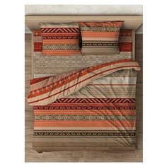 Постельное белье 2-спальное Wenge Dakar, бязь, 2 наволочки 70 х 70 см, бежевый/коричневый