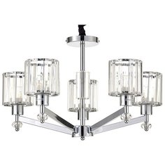 Подвесная люстра Escada, 5х60W, хром, размеры (мм)-630x900, плафон - неокрашенный