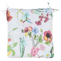 Декоративная подушка (сидушка) толстушка «Цветы» рогожка 40х40 Guten Morgen