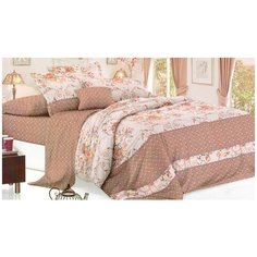 Постельное белье евростандарт Cleo Pure Cotton 165-PC, поплин, 4 наволочки: 50 х 70 и 70 х 70 см, бежевый