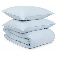 Постельное белье 2-спальное TKANO Essential, перкаль, 2 наволочки 50 х 70 см, небесно-голубой