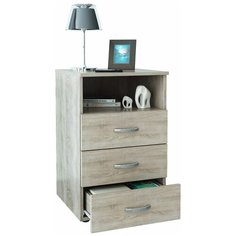 Тумба офисная, прикроватная MfMaster Альба-4, ШхГхВ: 45х45х75 см, цвет: дуб сонома МФ Мастер