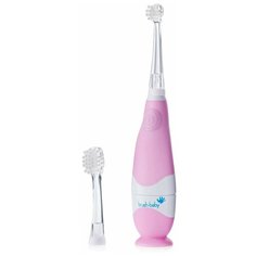 Детская электрическая звуковая щетка BabySonic TM Brush Baby, 0-3 лет (розовая)