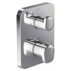 Смеситель Jacob Delafon HYBRID E75389-CP термостатический для ванны/душа, встраиваемый,внешн. часть