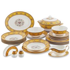 JK-180 Столовый сервиз на 6 перс. Арабески (Arabesca Yellow Pavone)