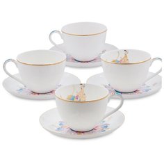 JK- 96 Чайный набор на 4 перс. Песня Мотылька (Canzone Falena Pavone)