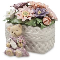 CMS-15/61 Муз. фигурка Медвежонок с цветами (Pavone)