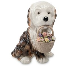 CMS-15/54 Муз. фигурка Собачка с цветами (Pavone)