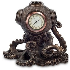 WS-189 Статуэтка-часы в стиле Стимпанк Осьминог Veronese