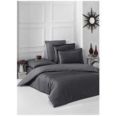 Постельное белье 1.5-спальное KARNA Loft 2985, сатин, 2 наволочки 50 х 70 и 70 х 70 см, темно-серый