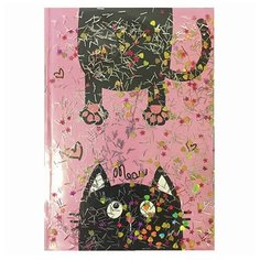 Блокнот с гелевой обложкой малый формат (110х145 мм) А6, 56 л., скоба, CENTRUM, "Кот наоборот", 90277 - 2 шт.