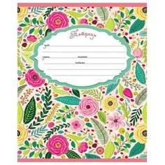 Тетрадь в линейку Проф-пресс Цветочный орнамент 12-9326/3702, 12 листов (розовая) 10 шт.