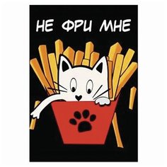 Блокнот с гелевой обложкой малый формат (110х145 мм) А6, 56 л., скоба, CENTRUM, "Не фри мне", 84273 - 2 шт.