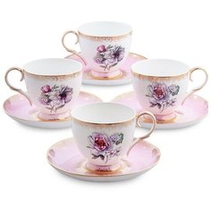 JK-122 Чайный набор на 4 перс. Цветок Неаполя (Fiore Napoli Pavone)