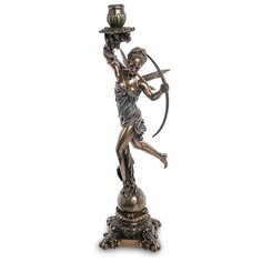WS-978 Статуэтка-подсвечник Диана - богиня охоты, женственности и плодород Veronese