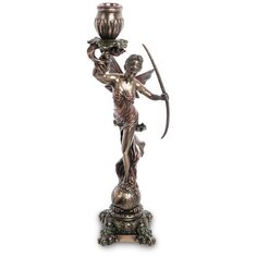 WS-979 Статуэтка-подсвечник Диана - богиня охоты, женственности и плодород Veronese