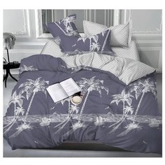 Постельное белье 2-спальное Toontex 985, сатин, 4 наволочки: 50 х 70 и 70 х 70 см, серый