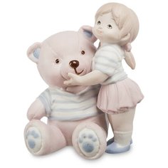 JP-48/30 Фигурка Девочка с мишкой бисквит (Pavone)