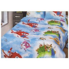 Постельное белье 1.5-спальное Toontex Воздушный, бязь, 2 наволочки 70 х 70 см, голубой