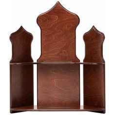 Полка для икон малая угловая темная Андреев мебель