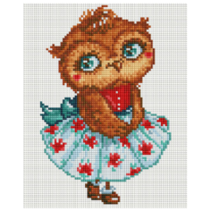 Алмазная мозаика 20*25 Белоснежка 438-ST-PS Модная совушка