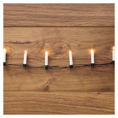 Светодиодная гирлянда "Свечи" NEON-NIGHT на прищепках теплого белого свечения, 10 м