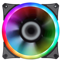 Вентилятор для корпуса GameMax GMX-12RAINBOW-S черный/прозрачный/RGB подсветка 1 шт.
