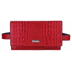 Сумка женская поясная BB1 из натуральной кожи, красный