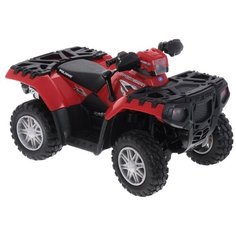 Квадроцикл Tomy Big Farm Polaris ATW (ТО42708) 1:16, 14 см, красный / черный