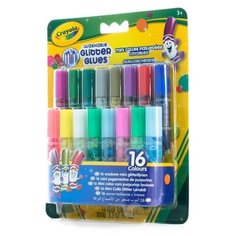 Мини-тюбики Crayola, с блестящим клеем, 16 шт.