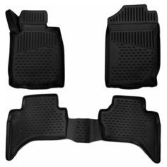 Коврики 3D в салон MITSUBISHI L200/Triton manual & automatic, 2016->, Double cab., правый руль, 3 шт. (полиуретан), ELEMENT3D3501210