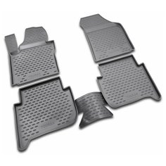 Коврики в салон Element VW Touran (I) 2003-2010, (II) 2010-2015, 4 шт., 5 мест. (полиуретан, серые), NLC.51.10.211k