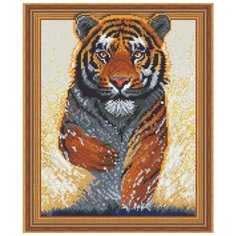 Алмазная мозаика "Мощь тигра", 40x50 см