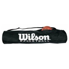 Сумка на 5 мячей Wilson Tube Bag, арт.WTB1810, на 5 баскет. мячей,лого Wilson, нейлон,ПЭ, черный