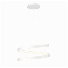 Люстра Лючера luchera потолочная, подвесная светодиодная, Эспира, спираль, TLES1-40-01, белая, алюминий, 4000К(дневной свет), диаметр 40 см, светильник, 31Вт, лофт, модерн, хайтек, кухня,спальня, детская, гостиная, офис