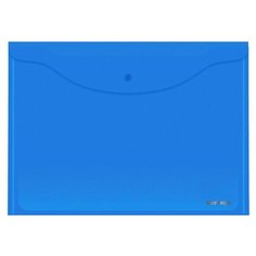 Berlingo Папка-конверт на кнопке A3, пластик 180 мкм 10 шт. синий