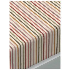 Простыня натяжная на резинке Сказка "Нежная полоска" 120x200x26 см , перкаль