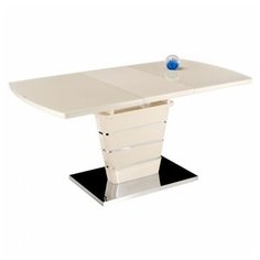 Стол кухонный Woodville Space, раскладной, ДхШ: 160 х 80 см, длина в разложенном виде: 200 см, бежевый